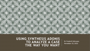 Synthesis Adonis - Klassischer Ansat